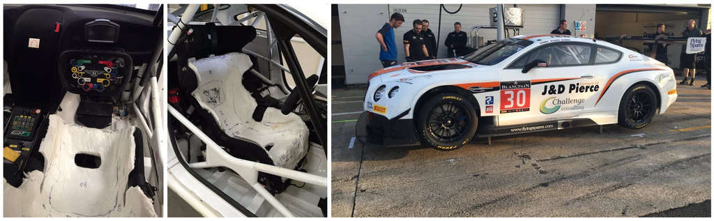 team parker racing's set fitting with Andrew Bentley